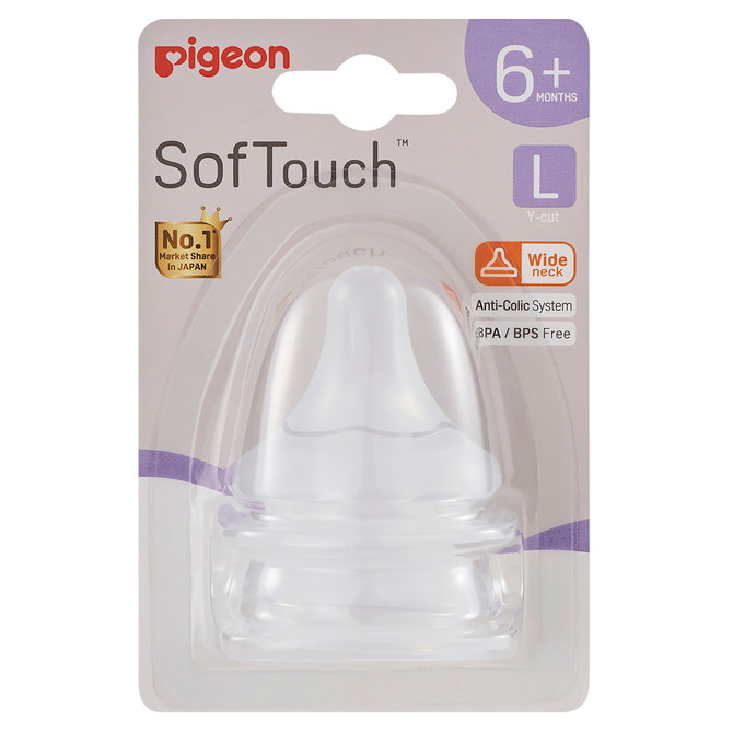 PIGEON SOFTOUCH III PERISTALTIC PLUS TEAT L 2PCS