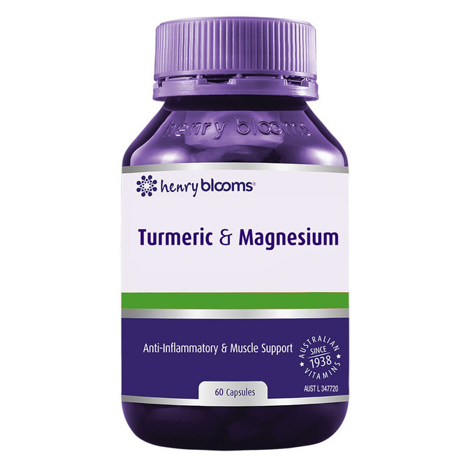Henry Blooms Turmeric & Magnesium Capsules 60