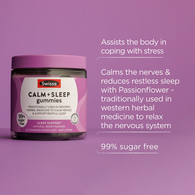 Swisse Ultiboost Calm + Sleep Gummies 60 Pack