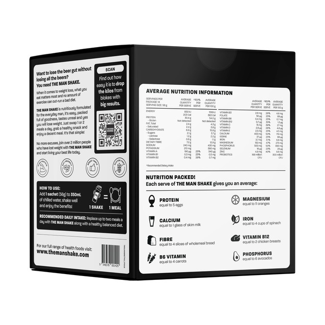 The Man Shake Meal Replacement Variety Pack - 14 pack