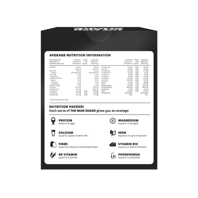 The Man Shake Meal Replacement Variety Pack - 14 pack