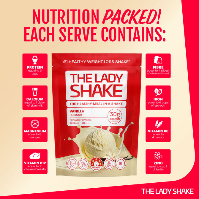 The Lady Shake Meal Replacement Vanilla 840g