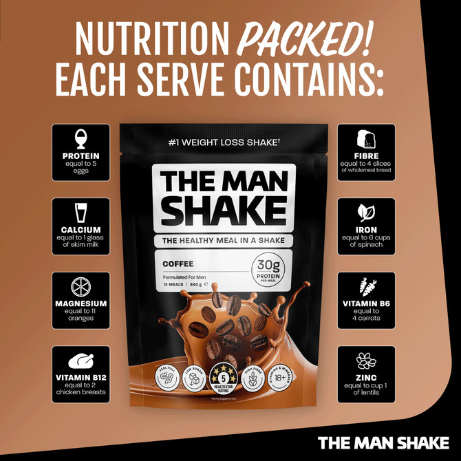 The Man Shake Meal Replacement Coffee 840g