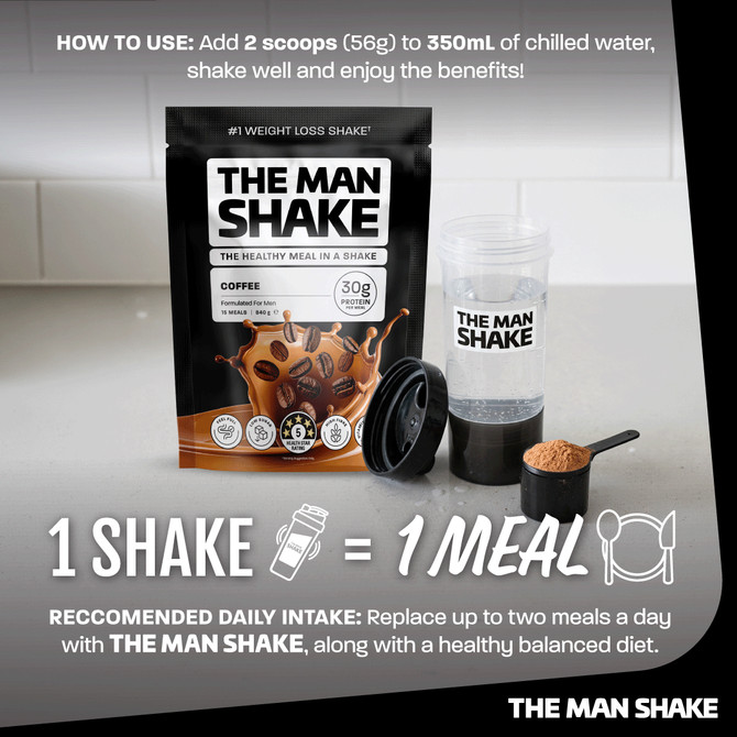 The Man Shake Meal Replacement Coffee 840g