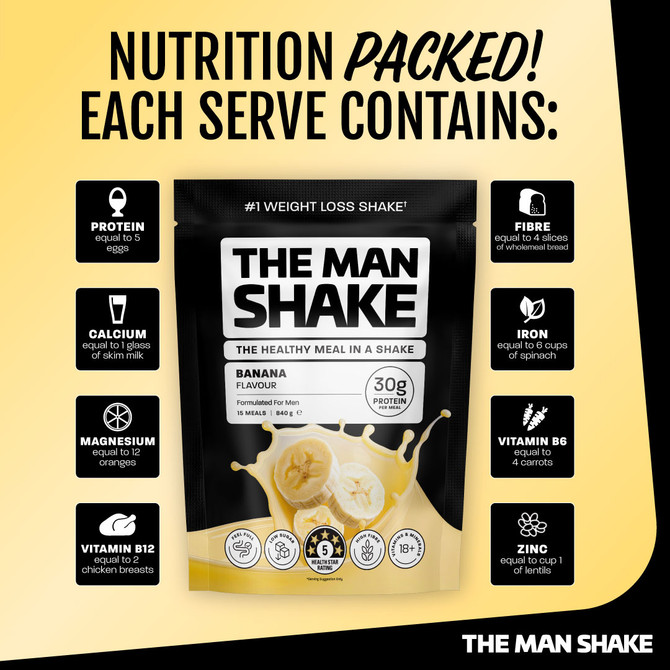 The Man Shake Meal Replacement Banana 840g