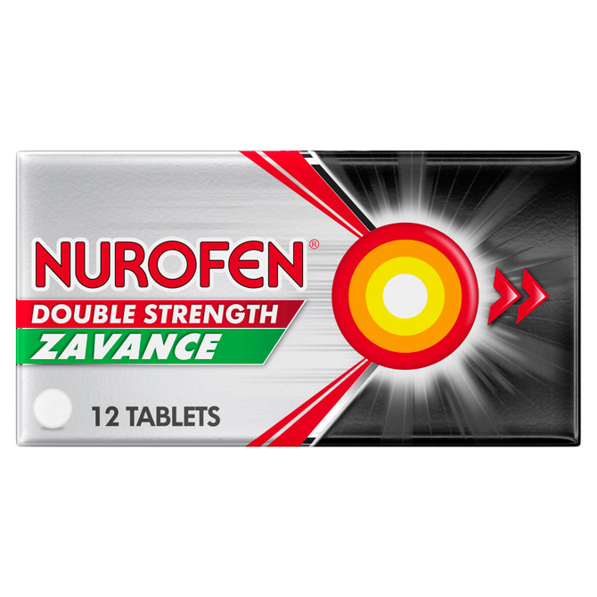 Nurofen Double Strength Zavance Fast Headache Relief Tablets 512mg Ibuprofen Sodium Dihydrate 12 pack