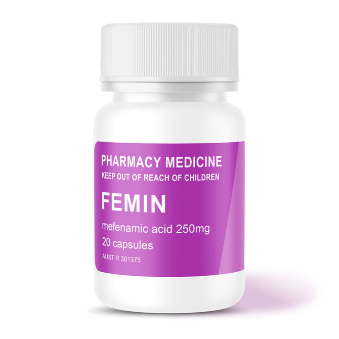 Femin Mefenamic Acid 250mg Capsules 20