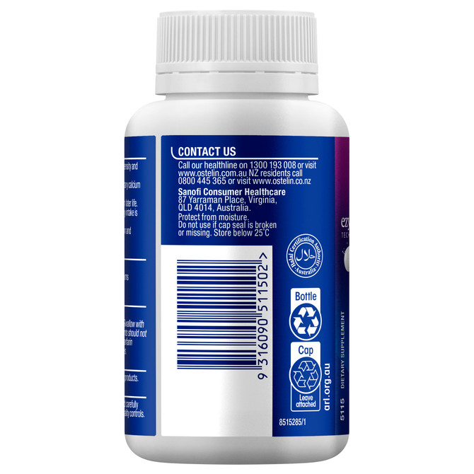 Ostelin Calcium & Vitamin D3 + K2 60 Tablets