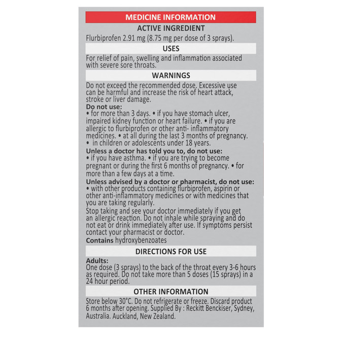 Strepfen Intensive Throat Spray with Anti Inflammatory Action 15mL