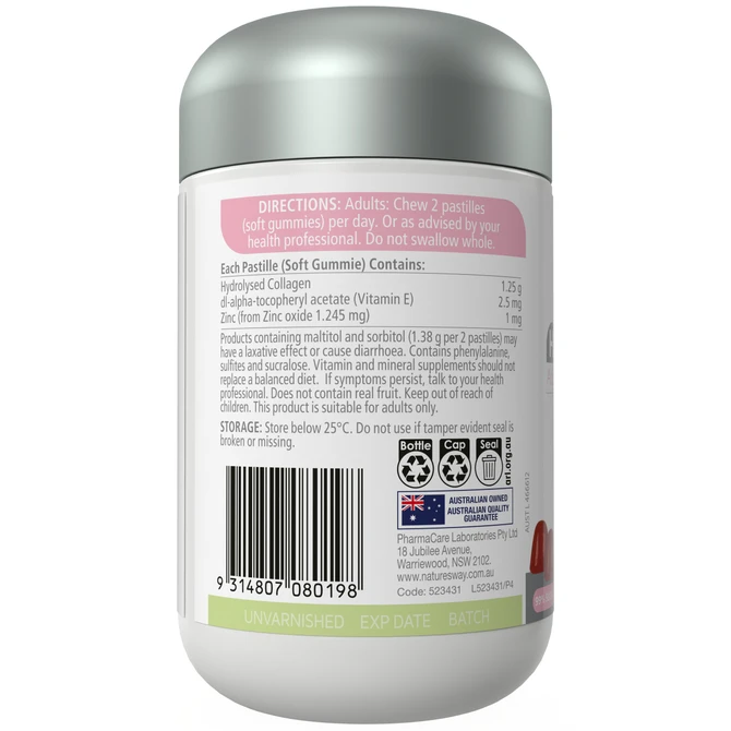 Nature's Way High Strength Adult Vita Gummies Collagen Beauty Complex 50's