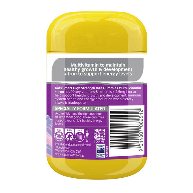 Nature's Way Kids Smart High Strength Vita Gummies Multi-Vitamin + Iron 40s