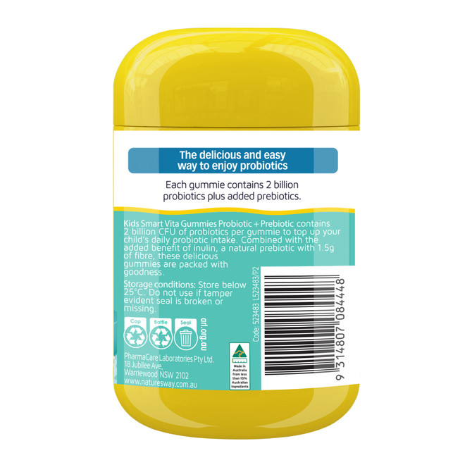 Nature's Way Kids Smart Vita Gummies Probiotic + Prebiotic 50s