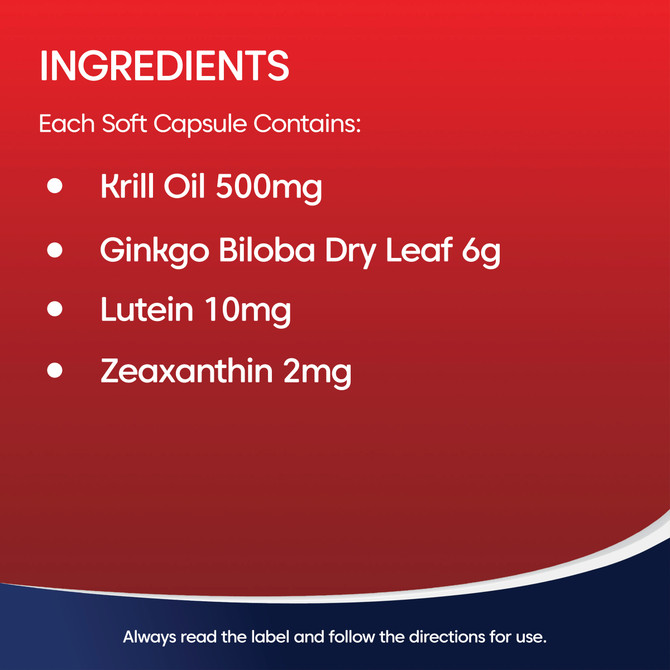 Bioglan Red Krill Oil™ Active Brain & Eyes 60 Capsules