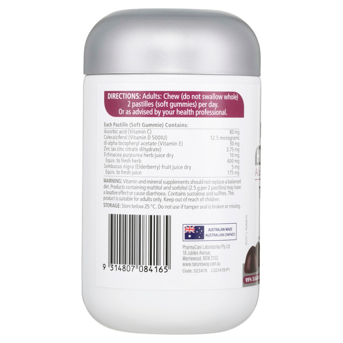 Nature's Way High Strength Adult Vita Gummies Triple Immune Support 50's
