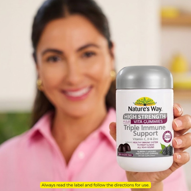 Nature's Way High Strength Adult Vita Gummies Triple Immune Support 50's