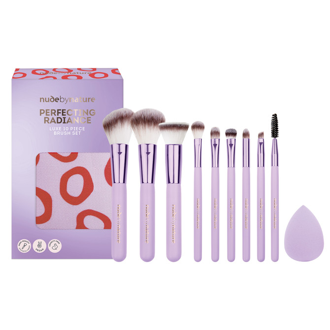 Nude By Nature Perfecting Radiance 10 Piece Brush Gift Set