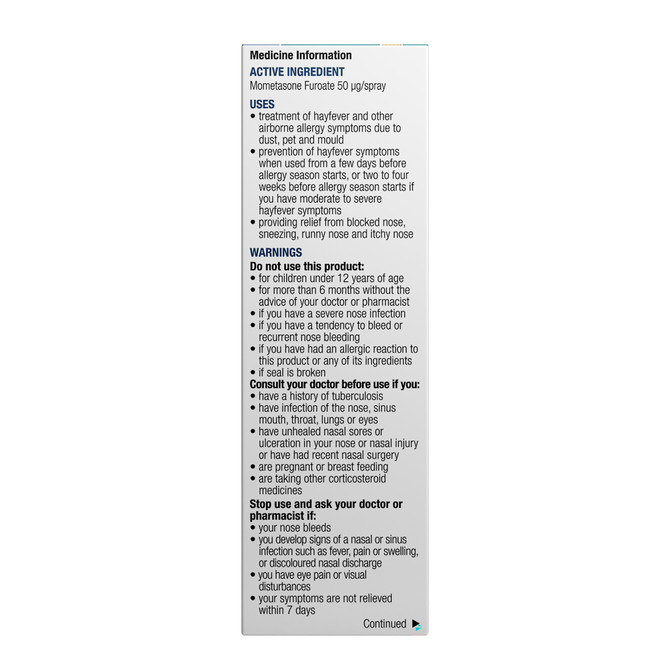 Chemists' Own Allergy Relief Nasal Spray 50mcg 140 