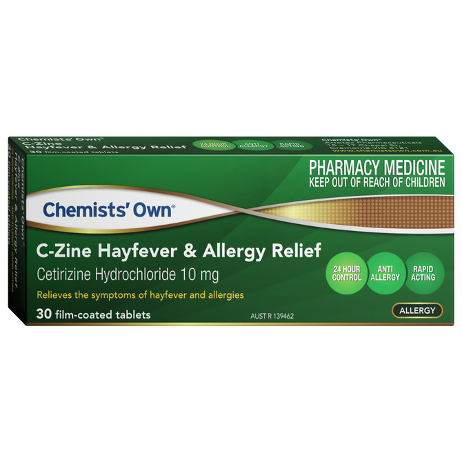 Chemists' Own C-Zine Hayfever & Allergy Relief Tablets 10mg 30           