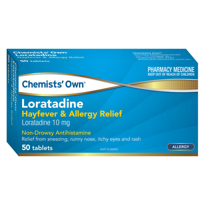 Chemists' Own Loratadine Hayfever & Allergy Relief 10mg Tablets 50