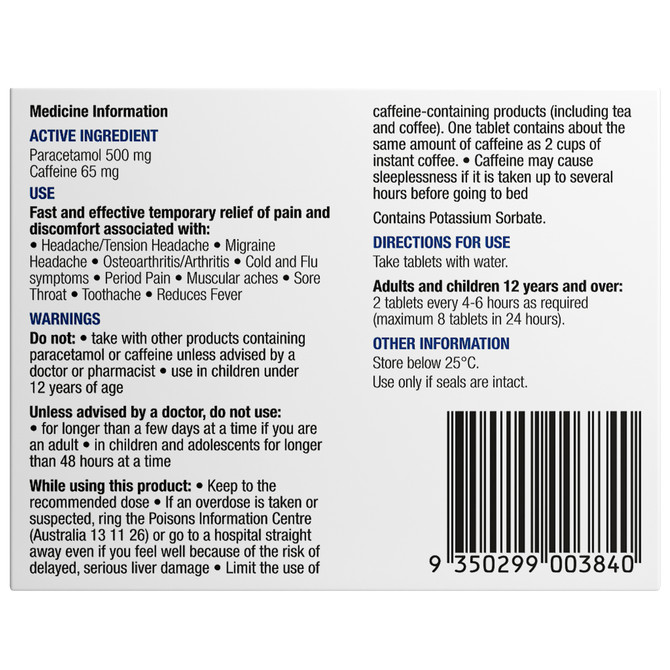 Chemists' Own Paracetamol Extra Tablets 40