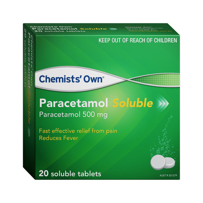 Chemists Own Paracetamol Soluble Tablets 20