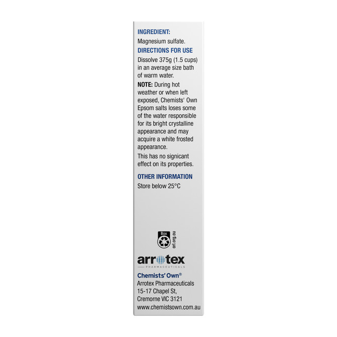 Chemists' Own Epsom Salts 1kg Box