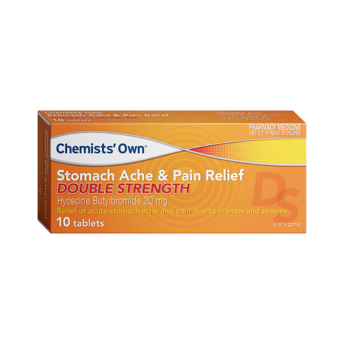 Chemists Own Stomach Ache & Pain Relief Double Strength Tablets 10