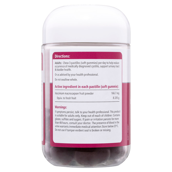 Nature's Way Medicinal Vita Gummies Cranberry Urinary Tract 25000mg 30 Pack