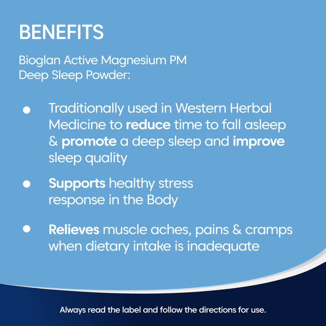 Bioglan Active Magnesium PM Deep Sleep Powder 240g