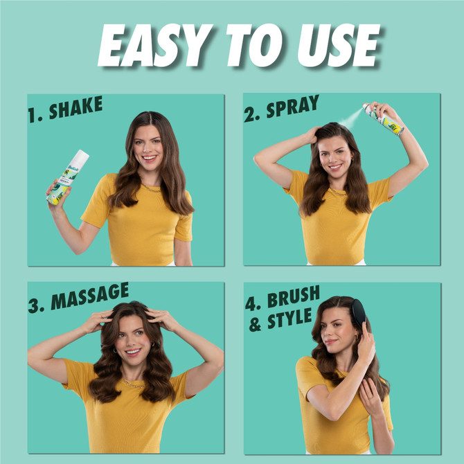 Batiste Brunette Dry Shampoo | For Brown Hair | Hide Regrowth and Greys |350mL