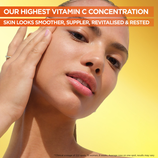 Garnier Vitamin C Brightening Night Serum 30mL, Radiance Boosting Overnight Facial Serum