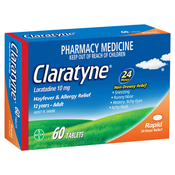 Claratyne Allergy & Hayfever Relief Antihistamine Tablets 60 pack