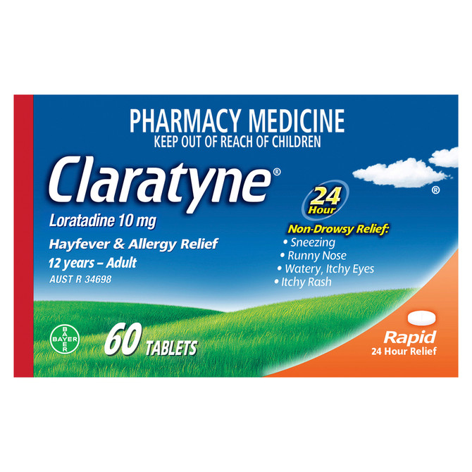 Claratyne Allergy & Hayfever Relief Antihistamine Tablets 60 pack