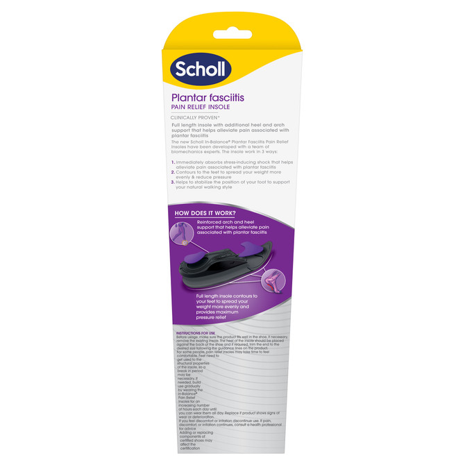 Scholl In-Balance™ Pain Relief Plantar Fasciitis Orthotics - Large