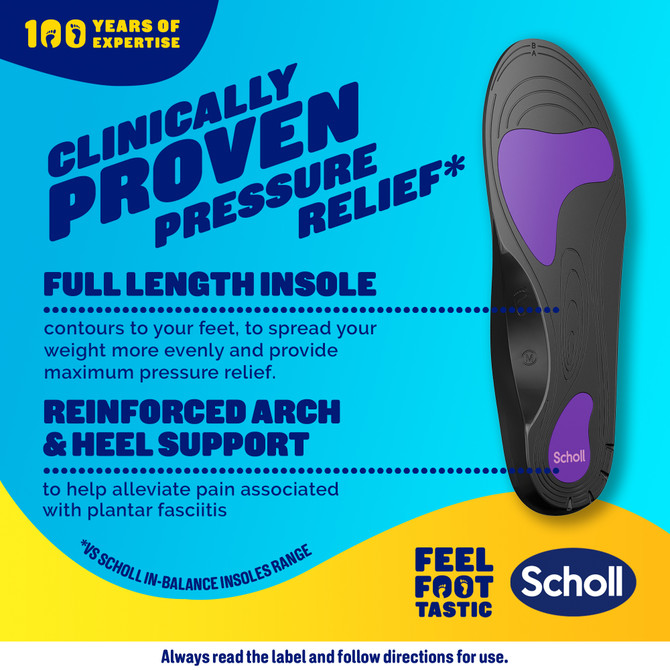 Scholl In-Balance™ Pain Relief Plantar Fasciitis Orthotics - Large