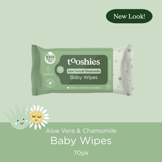 tooshies Eco Wipes Aloe Vera & Chamomile Baby Wipes 70pk