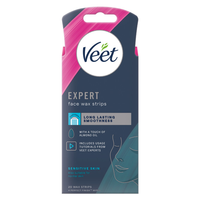 Veet Expert Face Wax Strips For Sensitive Skin 20s