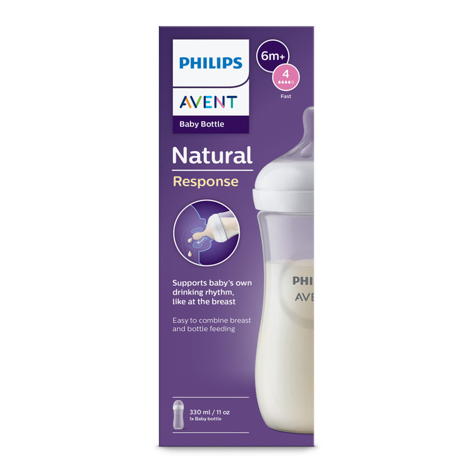 Philips Avent Natural Response Baby Bottle, 330ml, 1-pack, SCY906/01