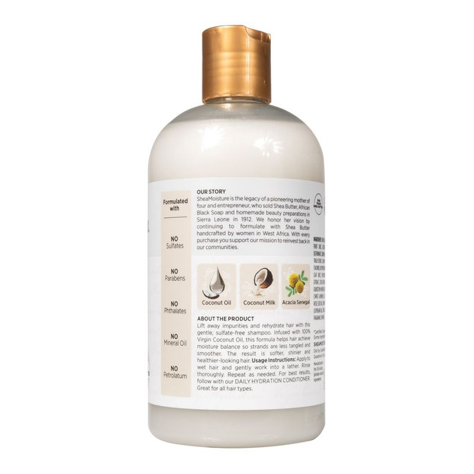 SHEAMOISTURE 100% COCONUT OILS DAILY HYDRATION SHAMPOO 384ML