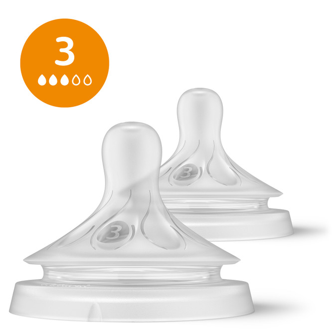 Philips Avent Natural Response Teats, Flow 3, 2-pack, SCY963/02