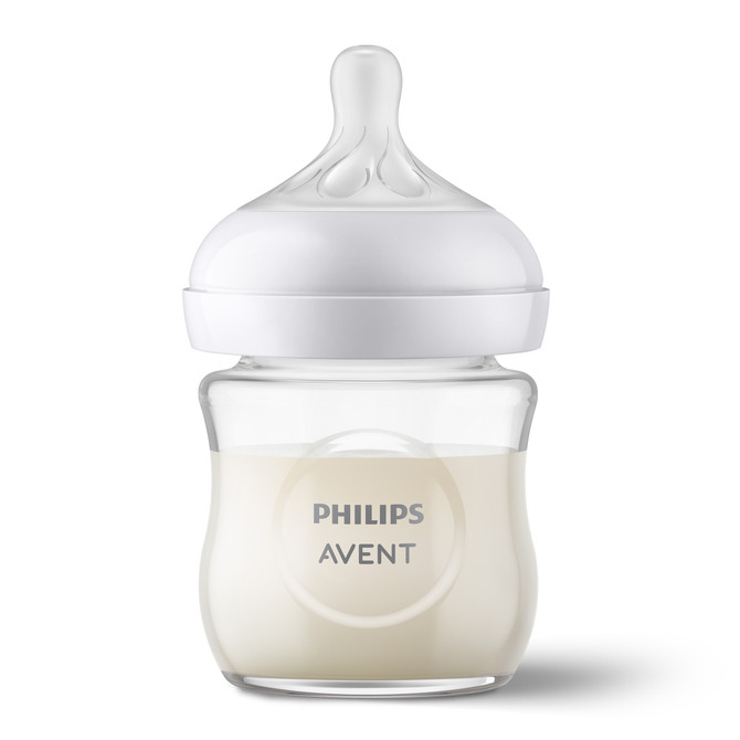 Philips Avent Natural Response Glass Baby Bottle, 120ml, 1-pack, SCY930/01