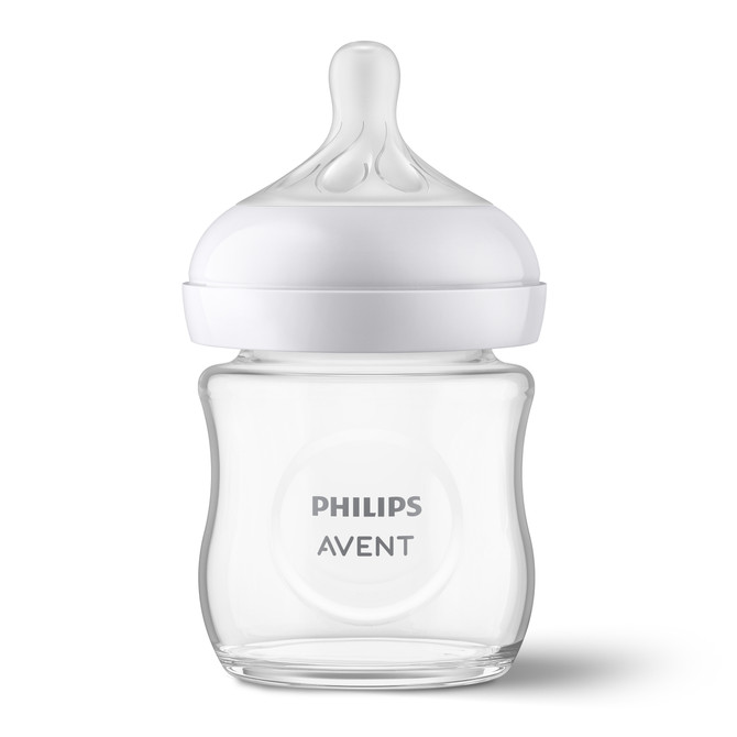 Philips Avent Natural Response Glass Baby Bottle, 120ml, 1-pack, SCY930/01