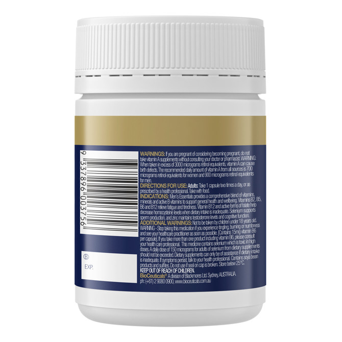 BioCeuticals Men's Essentials 120 Capsules