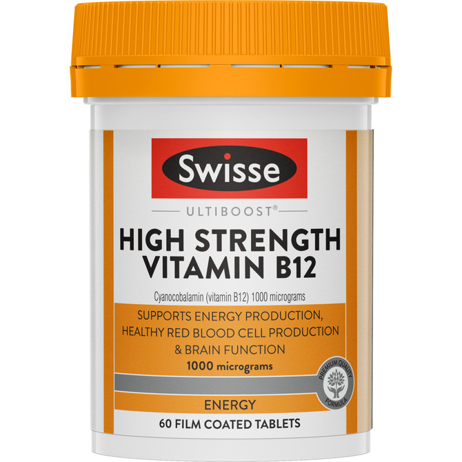 Swisse Ultiboost High Strength Vitamin B12 60 Tablets