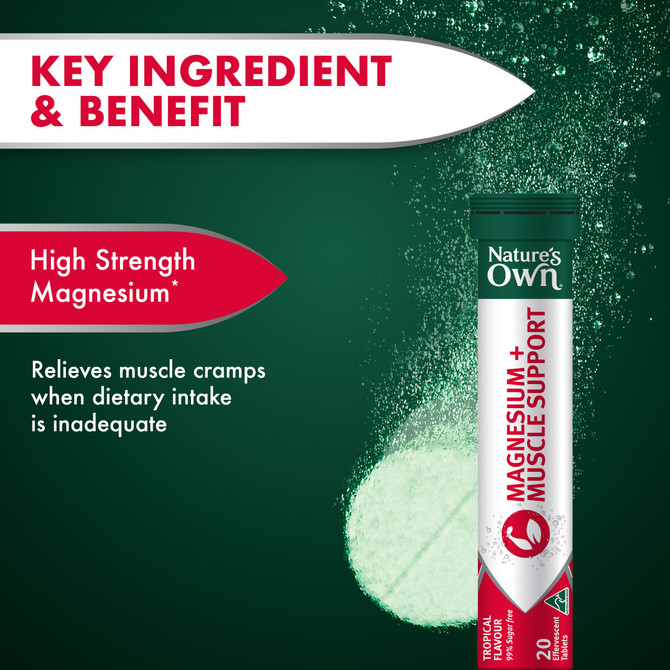 Nature's Own Magnesium + Muscle Support 20 Tablets