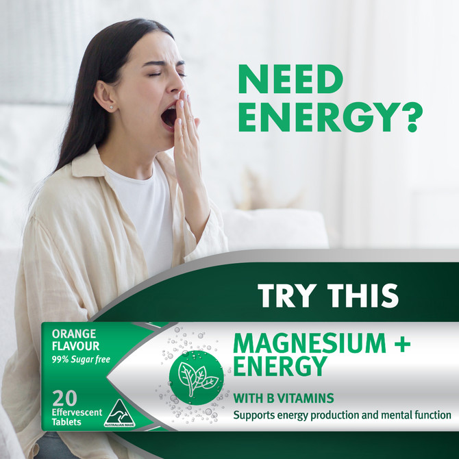 Nature's Own Magnesium + Energy - 20 Tablets