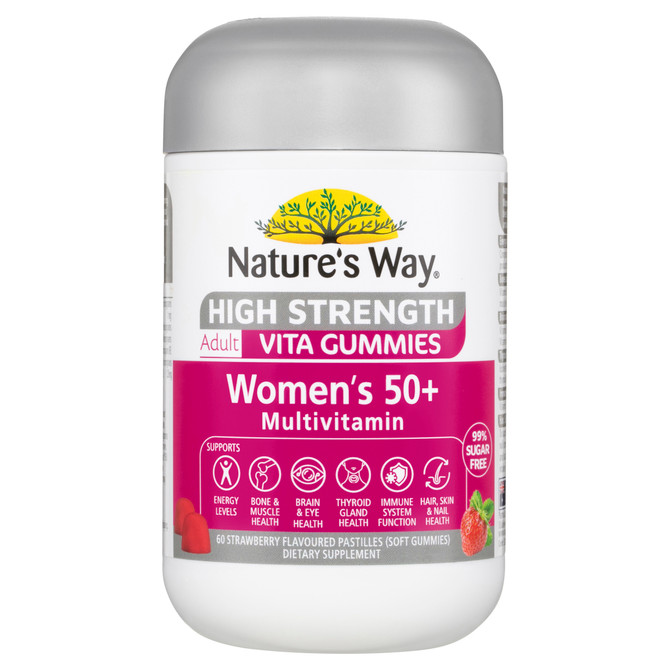 Nature's Way High Strength Adult Vita Gummies Women's 50+ Multivitamin 60s 