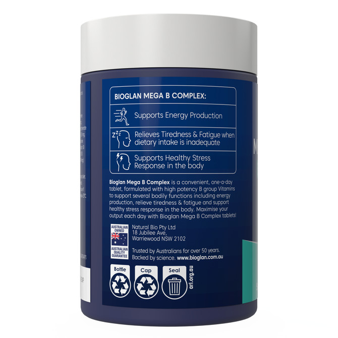 Bioglan Mega B Complex Energy & Stress 90s