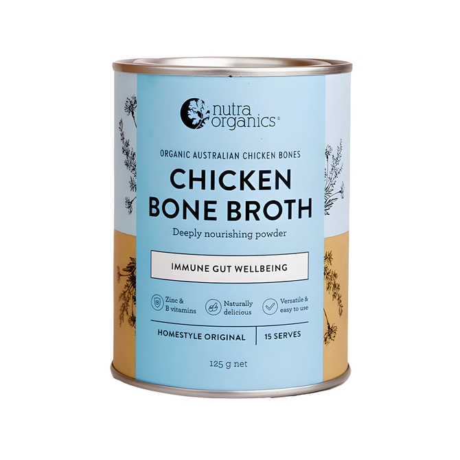 Nutra Organics Bone Broth Chicken Organic Homestyle Original 125g