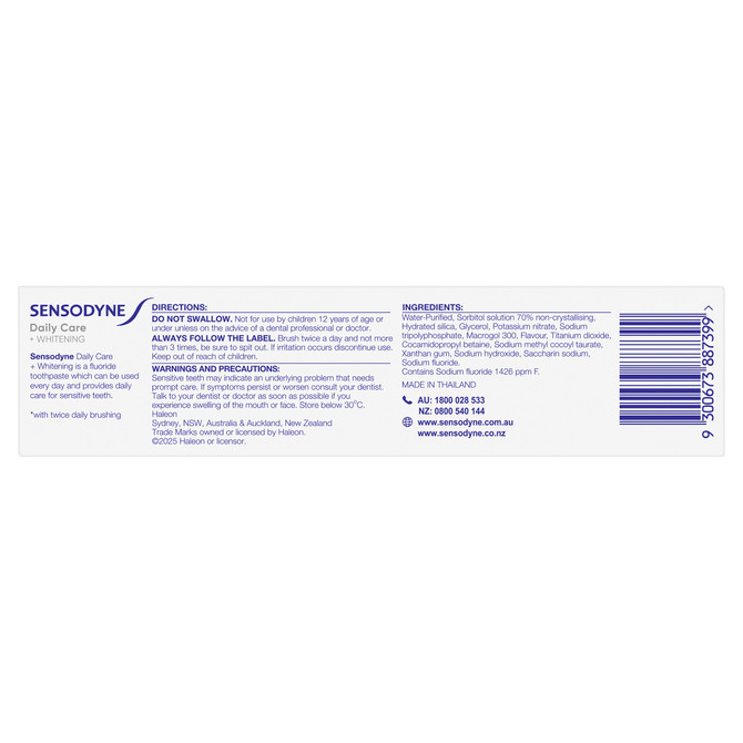 Sensodyne Daily Care + Whitening 100g Toothpaste